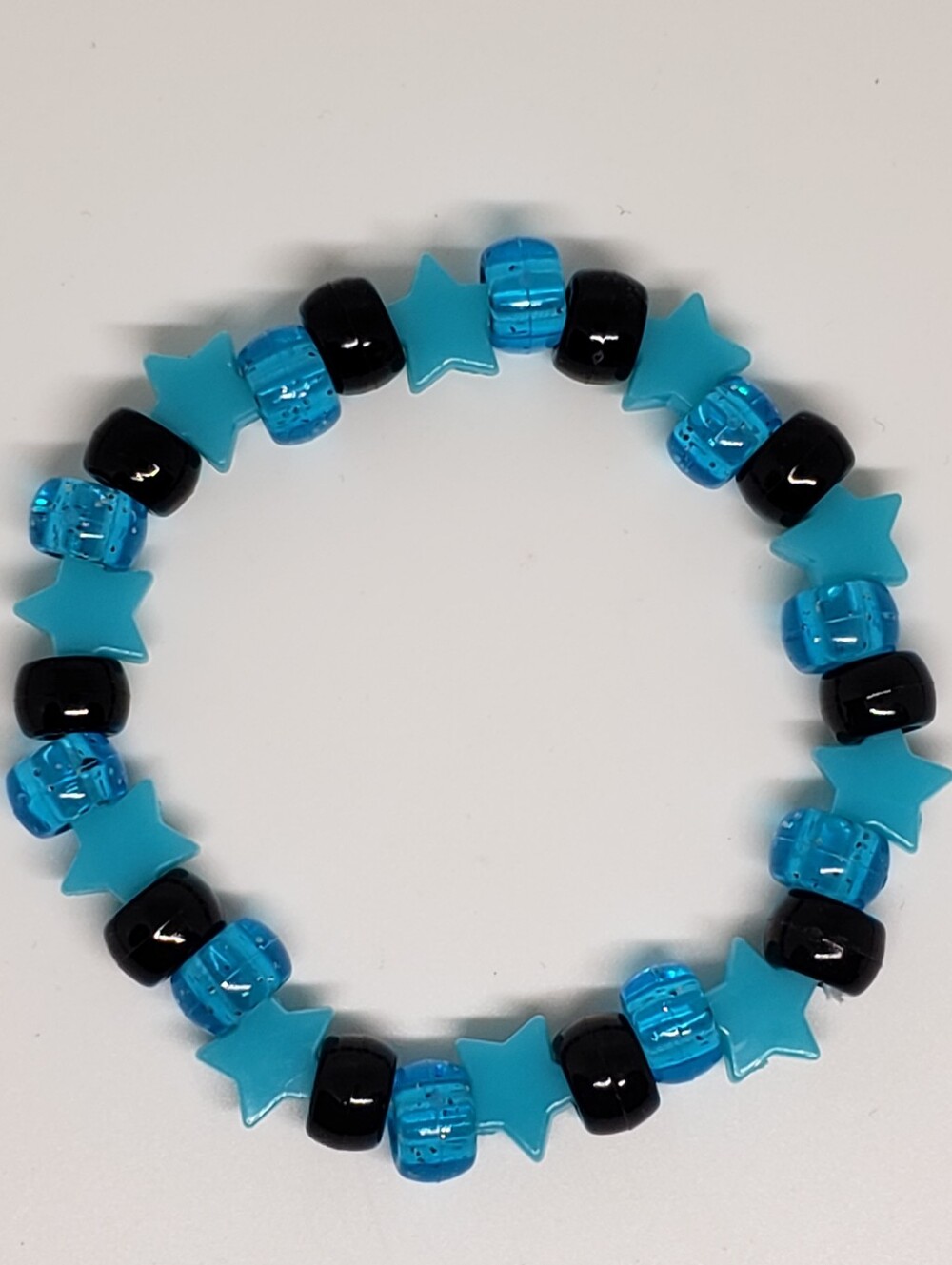 Handmade Blue Glitter Star Kandi Bracelet